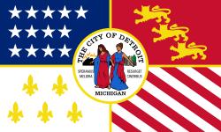 [flag of Detroit, Michigan]