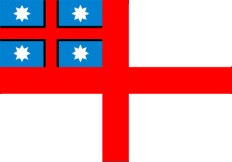 United Tribes of New Zealand 1835 flag (as gazetted, five pointed stars)