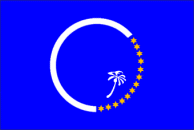 [South Pacific Commission flag with 27 stars]