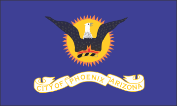 [Former Flag of Phoenix, Arizona
                        1921-1990]