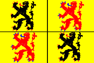 [unofficial flag of
                        Hainaut Province (Belgium)]