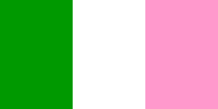 [Newfoundland Pink-White-Green
                                  flag (Canada) 1843-1980]
