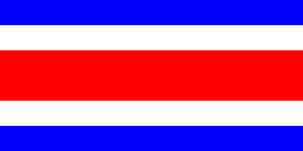 [Civil Flag of Costa Rica
                                    1848-1964]