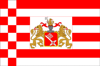 [Bremen Staatsflagge mit Flaggenwappen
                      (Germany)]