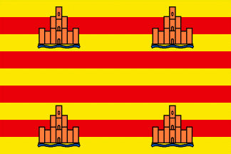 [Ibiza and
                          Formentera 1979-2007, from 2008 Ibiza flag
                          (Balearic Islands, Spain)]