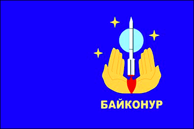 [Baikonur city flag
                        (Kazakhstan)]