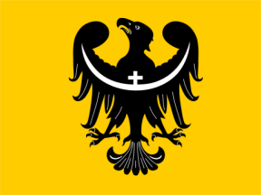 [Dolnoslaskie Voivodship
                      flag, 2008-2009 (Poland)]