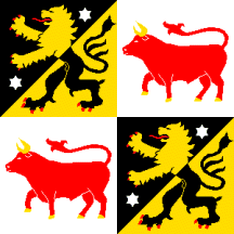 [flag of Älvsborg
                        county 1942-1998 (Sweden)]