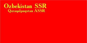 [Kara-Kalpak ASSR flag 1937-1941
                          (Uzbek S.S.R.)]