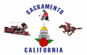 [former
                        flag of Sacramento, California 1964-1989]