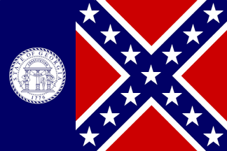 [Flag of State of Georgia, 1956-2001
                              (U.S.)]